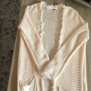 Free people Woodstock cotton long cardigan